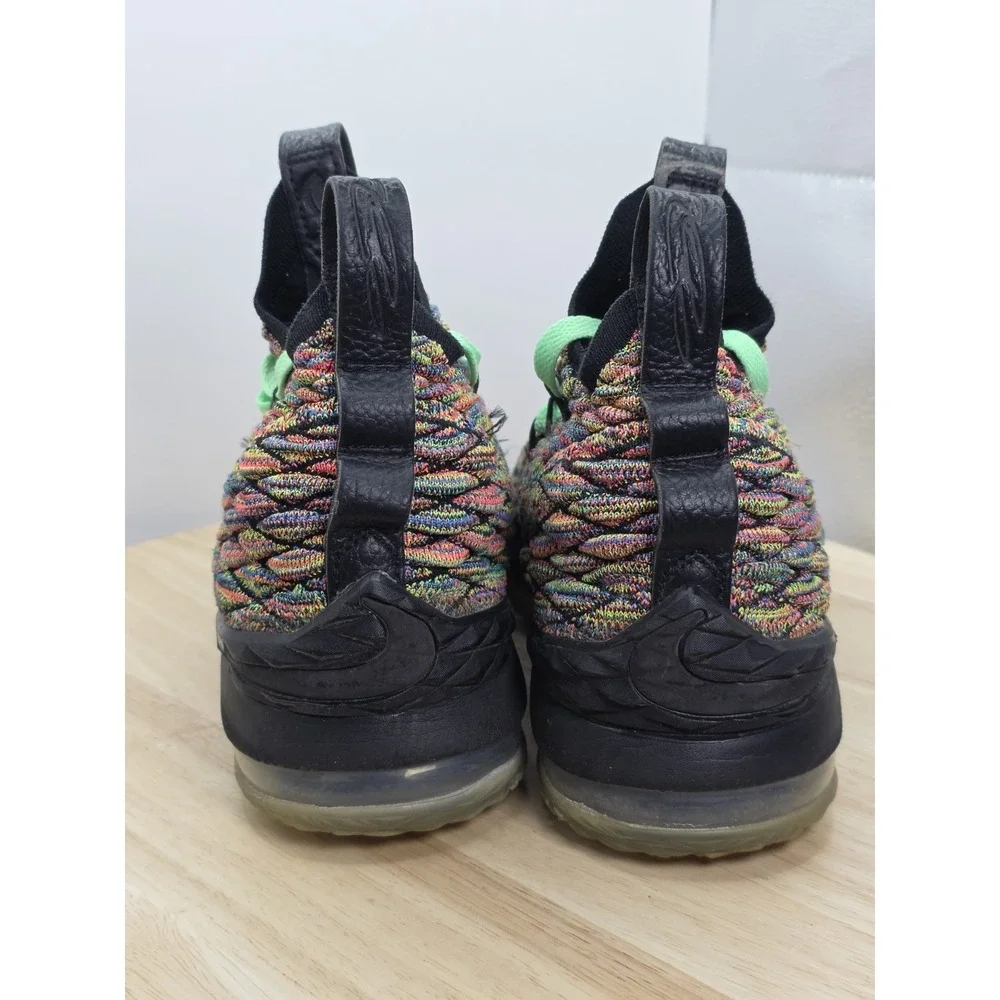 Youth Size 4Y Nike LeBron 15 Shoes Multicolor Flyknit Basketball 922811-901 Rare - Picture 6 of 9